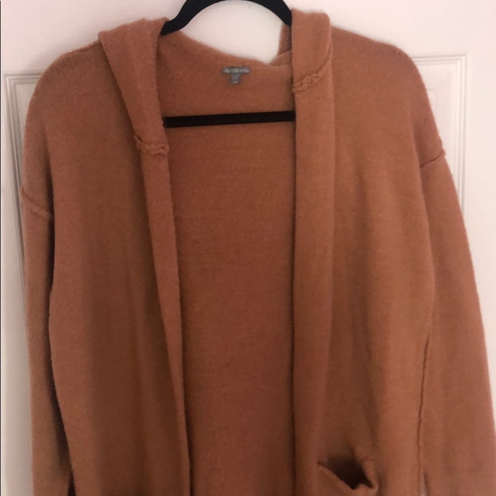 Hooded 3/4 Sleeve Over-sized Cardigan with Hood